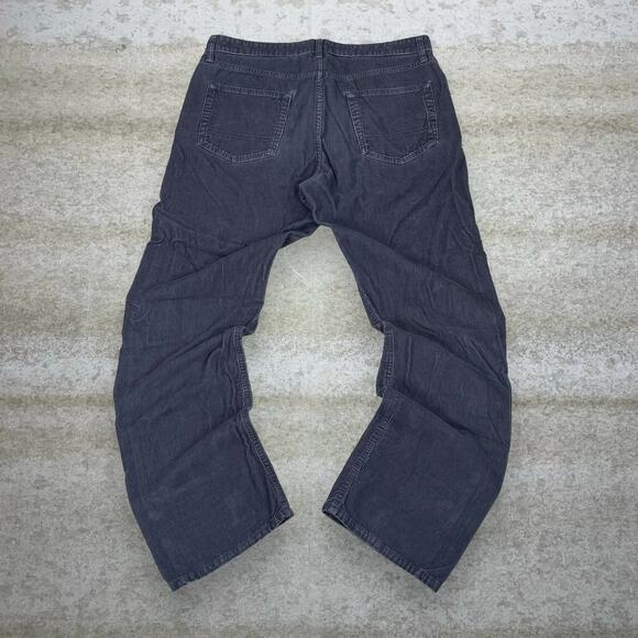 Eddie Bauer Corduroy Pants Dark Grey Regular Straight Leg Fit Flat Front - Picture 1 of 4